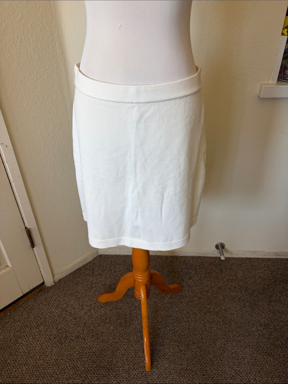 Zara Cream Mini Knit Skirt